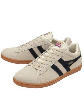 Gola Men's Equipe Suede Sneakers Off White/Vintage Blue/Gum, US 11